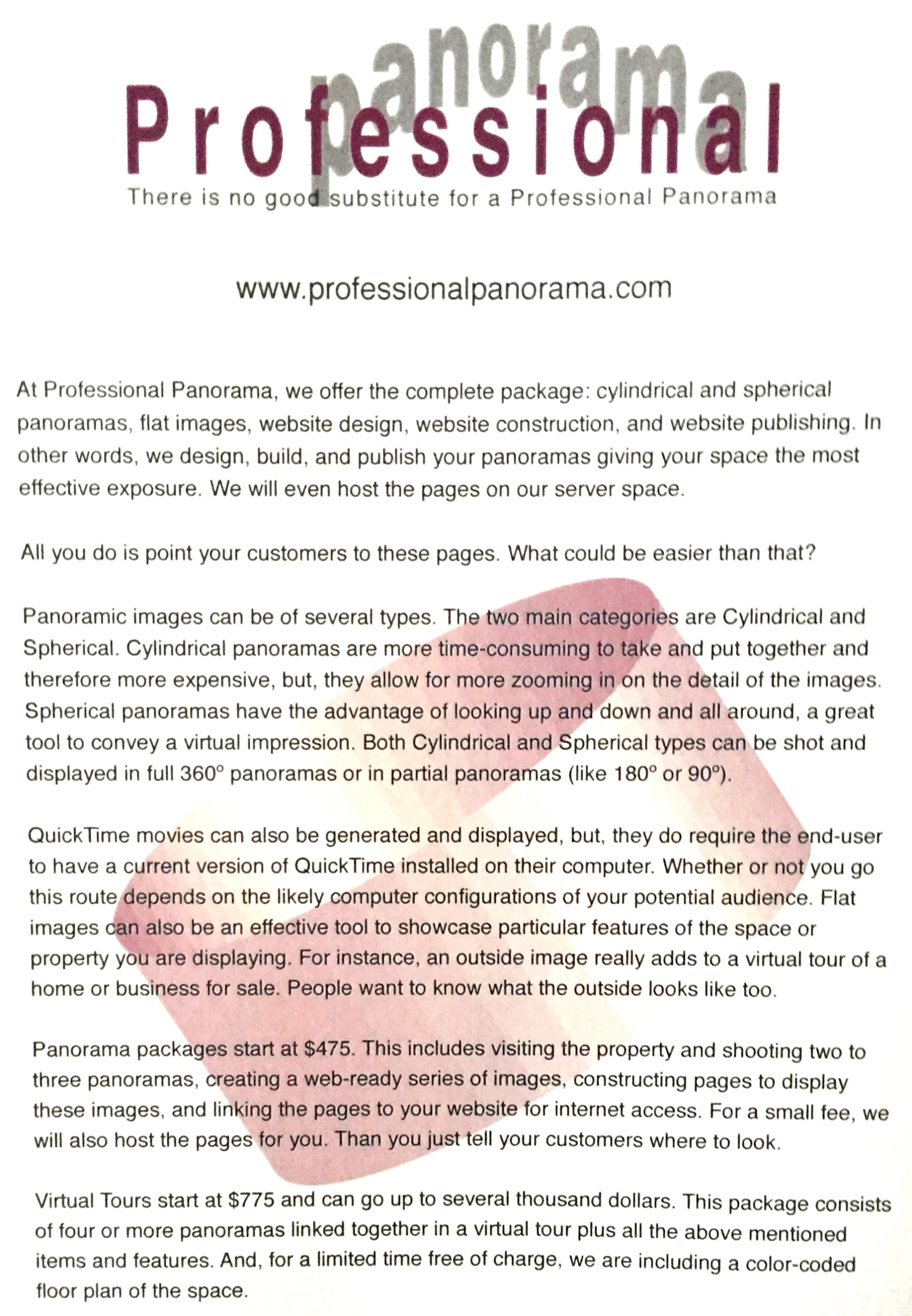 Professional Panorama flyer edit color